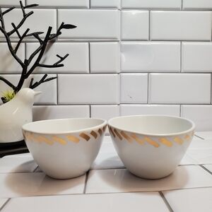 NICOLE MILLER HOME Lot of 2 Ceramic Bowls